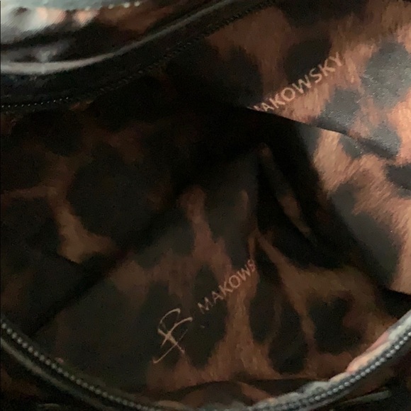 B. Makowsky Black Leather Hobo/Shoulder Bag - Picture 7 of 16